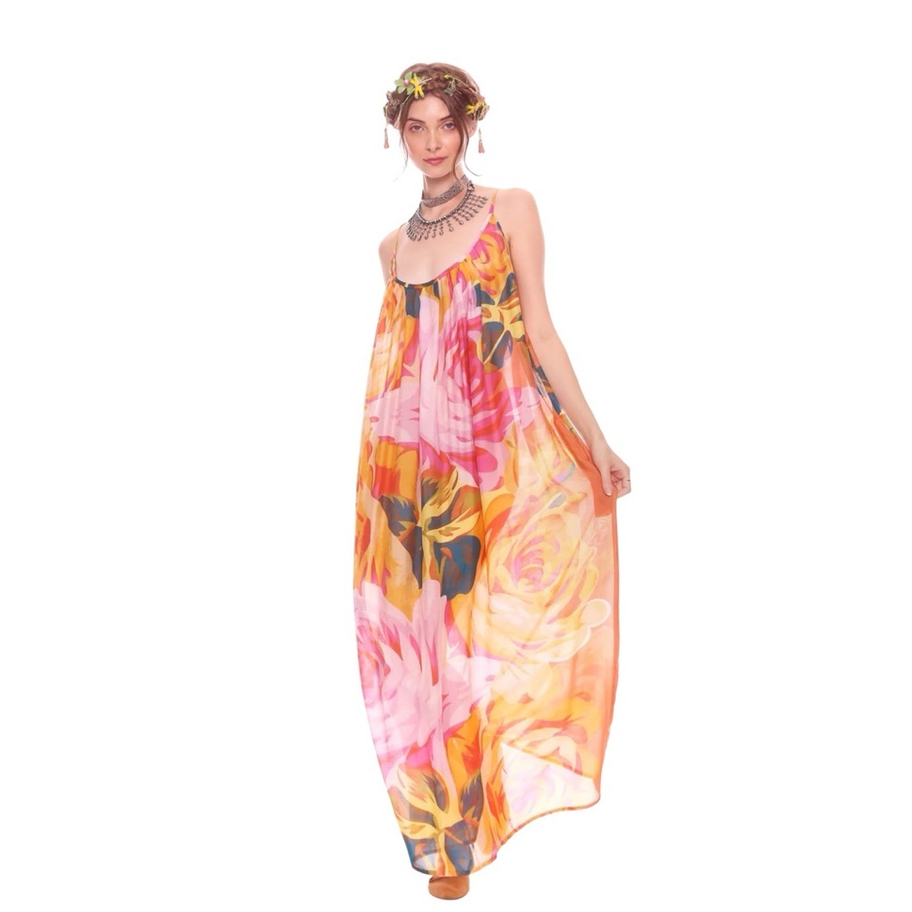 Aratta Multicolor Exotic Floral Maxi Dress - Picture 4 of 6